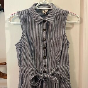 Cotton Navy and White Jumpsuit Size small (fits size 2/xs-s)